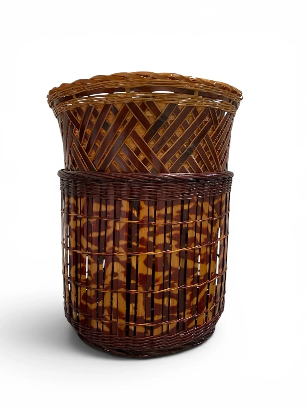 Vintage Woven Wicker Flower Pot Basket Holders